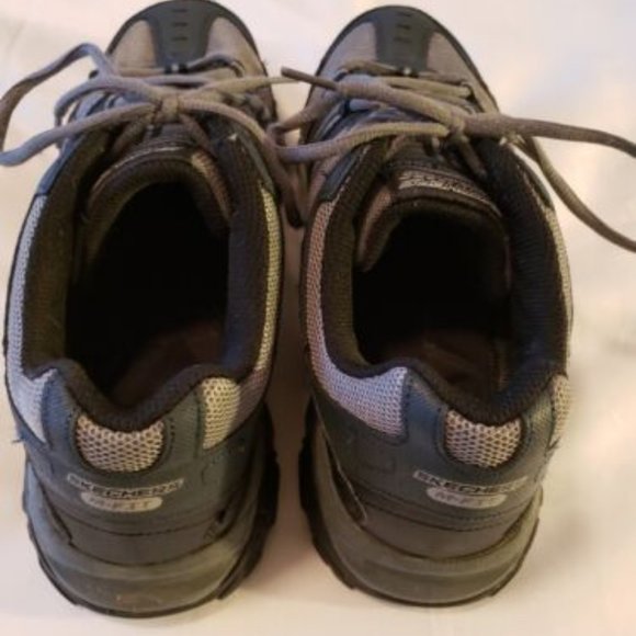 Skechers Athletics M Fit Mens Shoes (50124) Gray Leather & Mesh U.S. Size 10 - Picture 2 of 9